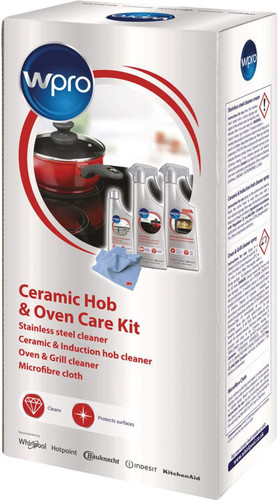 Wpro Ceramic Hob & Oven Care Kit – Complete Cleaning Solution for Kitchen Appliances C00379696