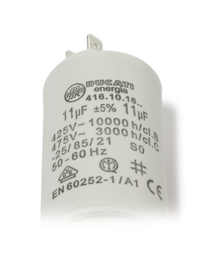 Spares2go Start-/Lauf-Kondensator 10µF Für Beko Geräte (Flachstecker, 10 UF)