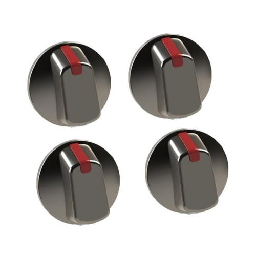 UNIVERSAL 48MM STAINLESS STEEL COOKER CONTROL KNOB PACK OF 4