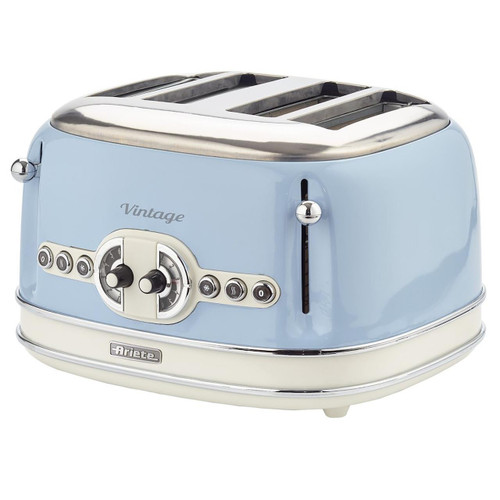 ARIETE VINTAGE 4 SLICE TOASTER BLUE