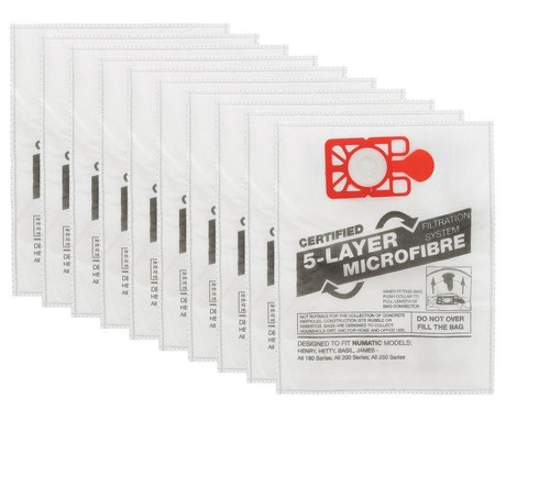 Henry Hoover Bags HepaFlo NVM-1CH Numatic Vacuum Models Pack of 10 Compatible