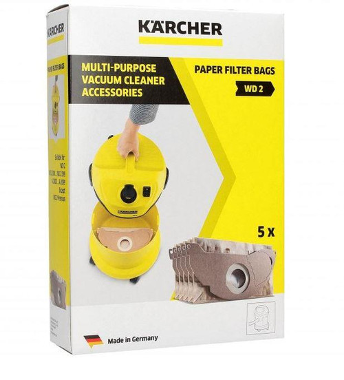 Genuine Karcher A2 WD2 MV2 Series Vacuum Cleaner Bags –6.904-322.0 Pack of 5