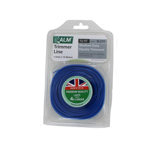 GENUINE ALM UNIVERSAL 1.5MM BLUE ROUND GRASS TRIMMER CUTTING LINE 15M SL215