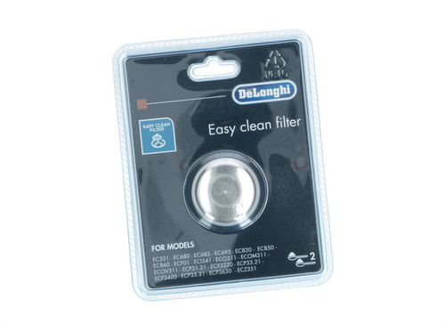DELONGHI EASY CLEAN COFFEE MACHINE FILTER 2-CUP - EC MODELS -DLSC401