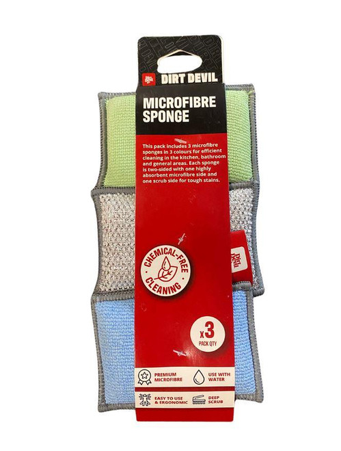 Dirt Devil Microfibre Sponge Set Pack of 3