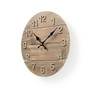 REAL WOOD 30CM DIAMETER RUSTIC LOOK WALL CLOCK