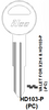 HD103-P Automotive Key Blank for Honda | Nickel-Plated