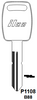 P1108-B88 Automotive Key Blank for GM | Nickel-Plated