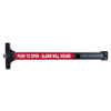 Value Series Rim Exit Device | Satin Aluminum | Electric Alarm with Battery | Cylinder Dogging