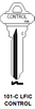 101-C Look-Alike LFIC Control Key Blank Schlage C Keyway | Nickel-Silver