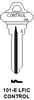 101-E Look-Alike LFIC Control Key Blank for Schlage E Keyway | Nickel-Silver
