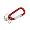 Spring Loaded C-Clip with 3-Individual .78" Split Key Rings | Lightweight Aluminum Red | 10/Pack