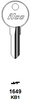 1649-KB1 Key Blank for Kimball | Nickel-Plated