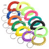 Key Wrist Coil with Ring | Rainbow | 5/Pack