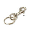Bolt Snap |Nickel Plated Zinc with 1-1/8" Nickel Plated Split Key Ring | 1/Card