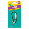 Small Spring Loaded C-Clip with .78" Nickel Plated Split Key Ring | Anodized Aluminum |Assorted | 1/Card