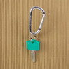Small Spring Loaded C-Clip with .78" Nickel Plated Split Key Ring | Anodized Aluminum |Assorted | 1/Card