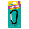 Large Spring Loaded C-Clip Included 1-1/8" Nickel Plated Split Key Ring | Anodized Aluminum |Assorted | 1/Card