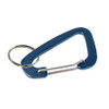 Boomerang Shaped C-Clip Includes .78" Nickel Plated Split Key Ring | Lightweight Aluminum | Midnight Navy |10/Pack