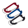 C-Clip with Built-in Bottle Opener | Lightweight Aluminum | Red | 10/Pack