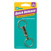Key Holder Quick Release | Aluminum with Two 7/8" Nickel Plated Tempered Steel Split Rings | Assorted |1/Card