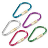 Oval Key Ring, 2-3/8" Length, Anodized Aluminum | Red | 20/Pack