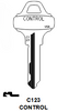 C123 Look-Alike LFIC Control Key Blank for Schlage C123 Keyway | Nickel-Silver