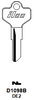D1098B-DE2 Key Blank for Dexter | Nickel-Plated