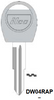 DW04RAP Automotive Key Blank for Daewoo | Nickel-Plated