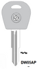 DW05AP Automotive Key Blank for Daewoo | Nickel-Plated