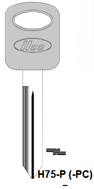 H75-P Automotive Key Blank for Ford | Nickel-Plated