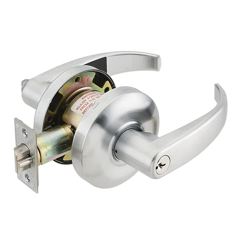 Interchangeable Core Storeroom Lever with RL Design | Satin Chrome