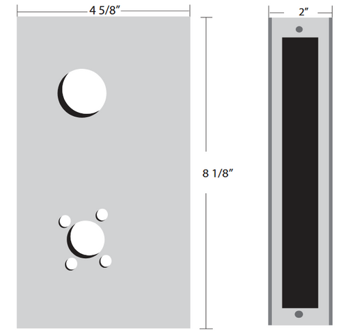 Weldable Gate Box | 8-1/2" x 4-5/8" x 2" | Schlage L Series