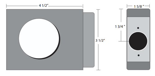 Weldable Gate Box | 3-1/2" x 4-1/4" x 1-1/4" | 2-3/8" Backset Cylindrical Locksets