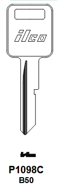 P1098C-B50 Automotive Key Blank for GM | Nickel-Plated