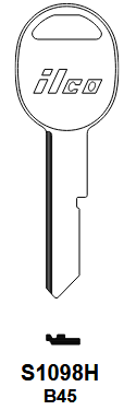 S1098H-B45 Automotive Key Blank for GM | Nickel-Plated