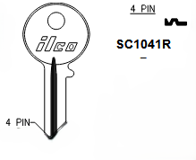 SC1041R Key Blank for Chicago | Nickel-Plated