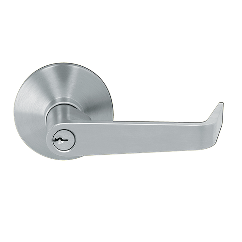 Rose Exit Trim | GN Lever | Storeroom Function | Schlage C 6-Pin | Satin Chrome