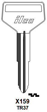 X159-TR37 Automotive Key Blank for Toyota | Nickel-Plated