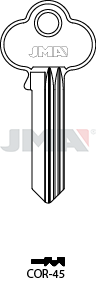 JMA Key Blank for Corbin | COR-45 | CO36 | Nickel-Plated
