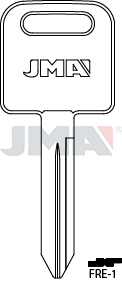 JMA Automotive Key Blank for Freightliner | FRE-1 | 1588 | Nickel-Plated