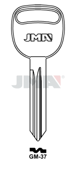 JMA Automotive Key Blank for GM | GM-37 | B106 | Nickel-Plated
