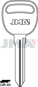JMA Automotive Key Blank for GM | GM-40 | B96 | Nickel-Plated