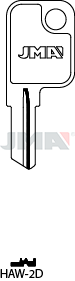 JMA Key Blank for Hayworth | HAW-2D | HAW4 | Nickel-Plated
