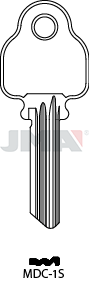 JMA Pro Line Key Blank for Medeco (5-Pin Sky) | MDC-1S | 1517 | Nickel-Silver