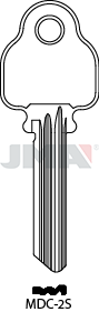 JMA Pro Line Key Blank for Medeco (6-Pin Sky) | MDC-2S | A1517 | Nickel-Silver
