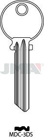 JMA Pro Line Key Blank for Medeco (6-Pin Air) | MDC-3DS | A1515 | Nickel-Silver