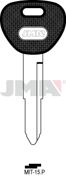 JMA Automotive Plastic Head Key Blank for Mitsubishi | MIT-15.P | Nickel-Plated