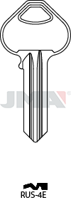 JMA Quickblanks Key Blank for Russwin (5-Pin D1) | RUS-4E | RU45 | Brass