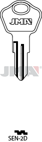 JMA Key Blank for Sentry Safe | SEN-2D | SS4 | Nickel-Plated